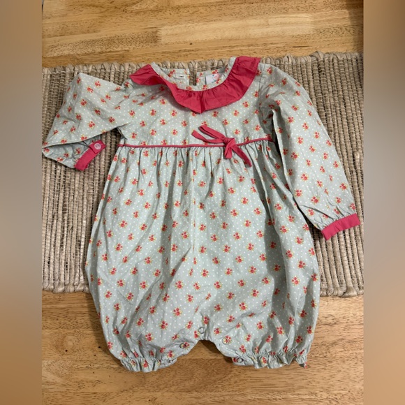Stitchy fish 18 month  Pink  Baby Dress with Floral Pattern - Picture 1 of 5